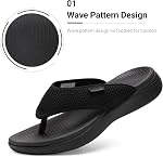 DREAM PAIRS Women's Arch Support Flip Flops Comfortable Thong Sandals for Walking Beach Summer