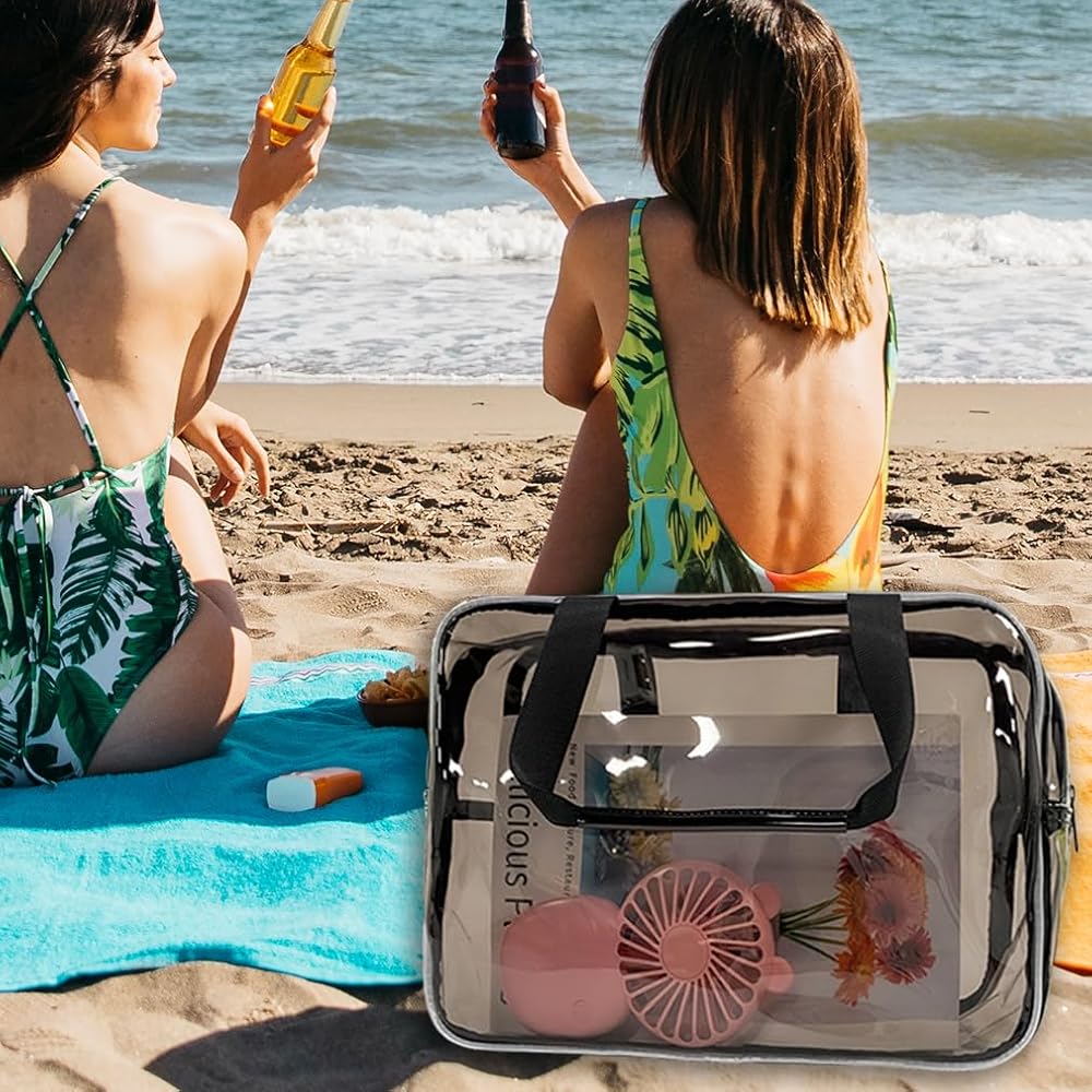TotePrint Kosmetiktasche Durchsichtig Aus PVC – Wasserdicht, Blau, 18x12x6,5 Cm – Perfekt Für Make-up, Reise & Badezimmer