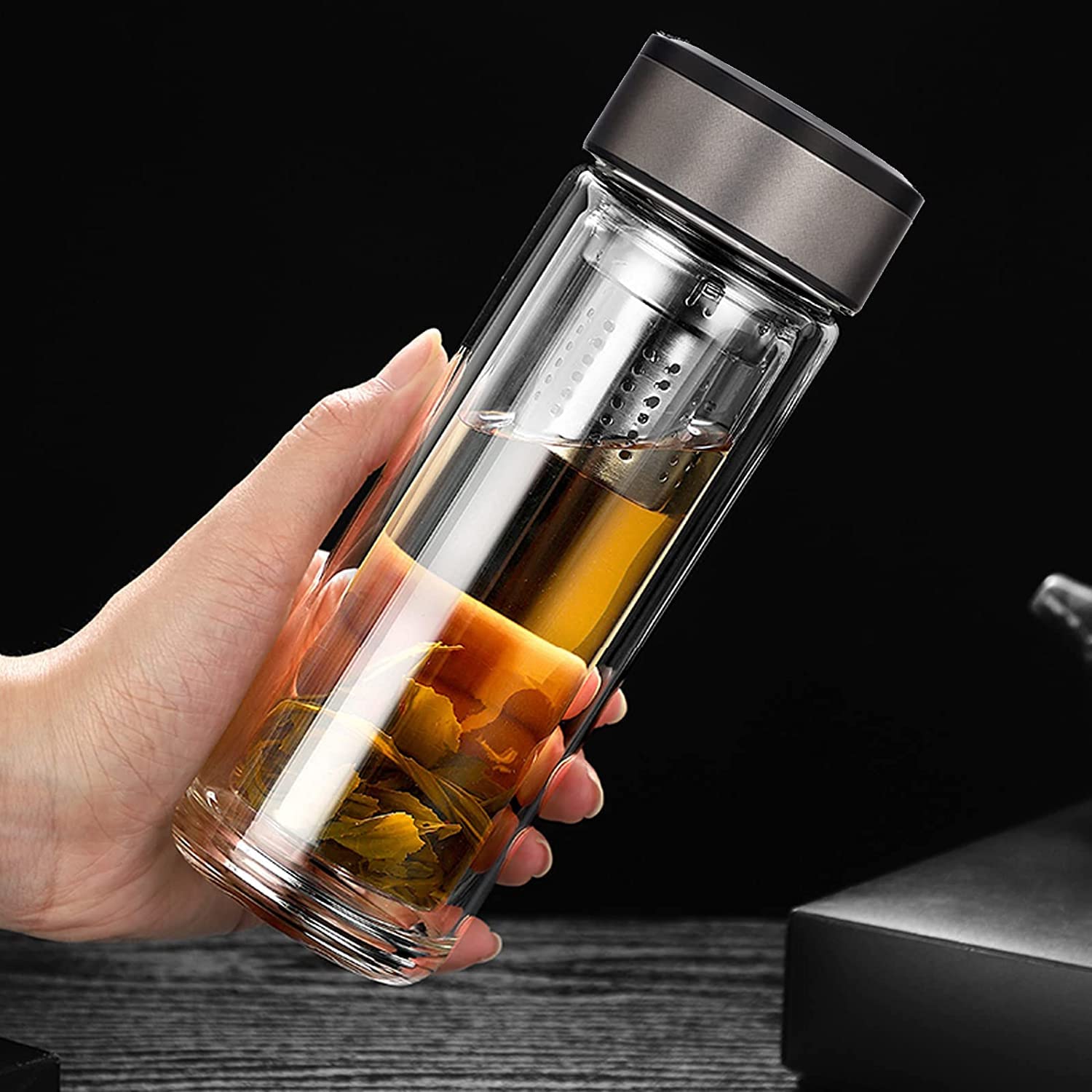 360/420/550ml Nueva Botella De Agua De Diseño De Moda Personalizada - China Botella De Vidrio Y Taza Precio