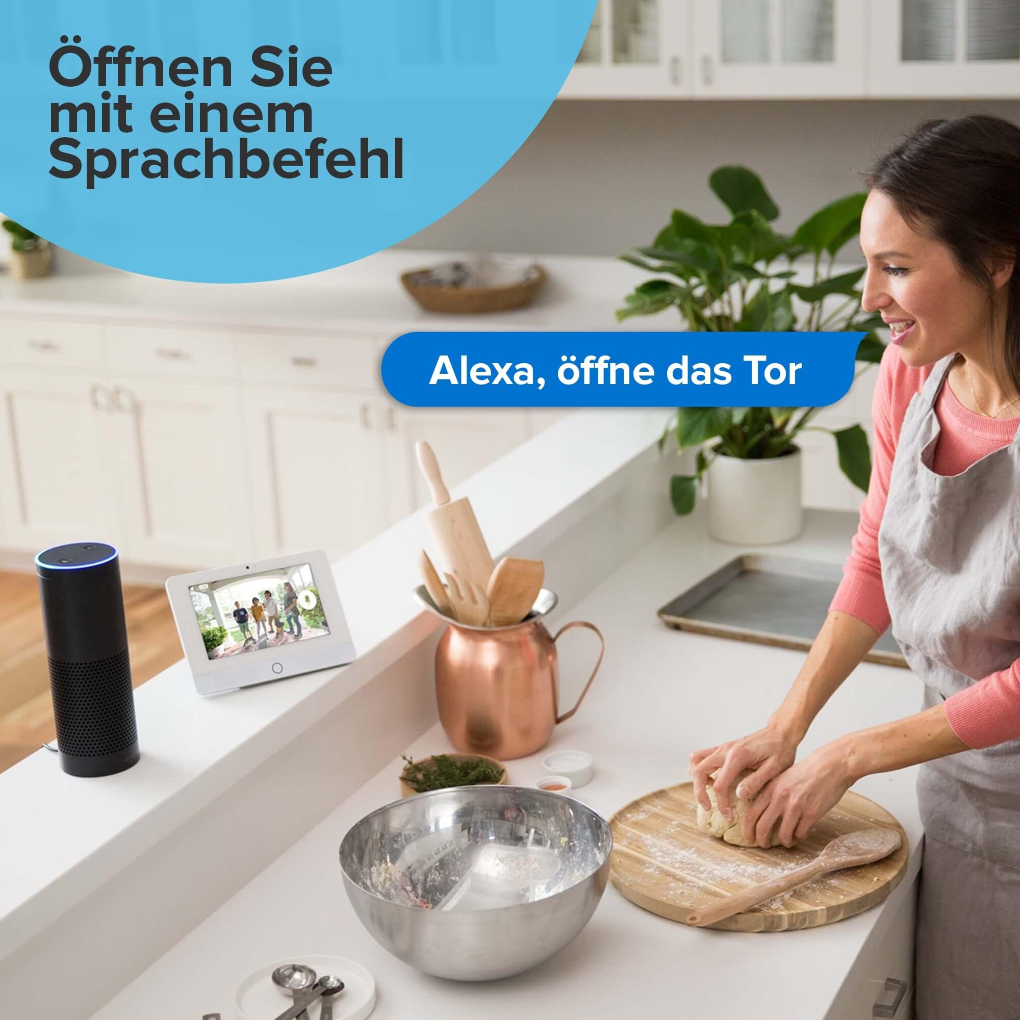 1Control Solo + LINK Smarter Toröffner mit Fernöffnung – Garagentor und Hoftor per Smartphone/App öffnen, Alexa, Google Home – Kompatibel mit 750+ Fernbedienungen Rolling Code – WLAN und Bluetooth