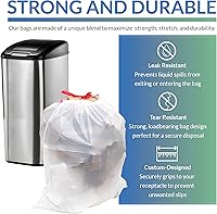 Vista 2 de Reli. Drawstring Trash Garbage Bags, Tall Kitchen, 250 Count Bulk, White, 13 Gallon - 16 Gallon Capacity