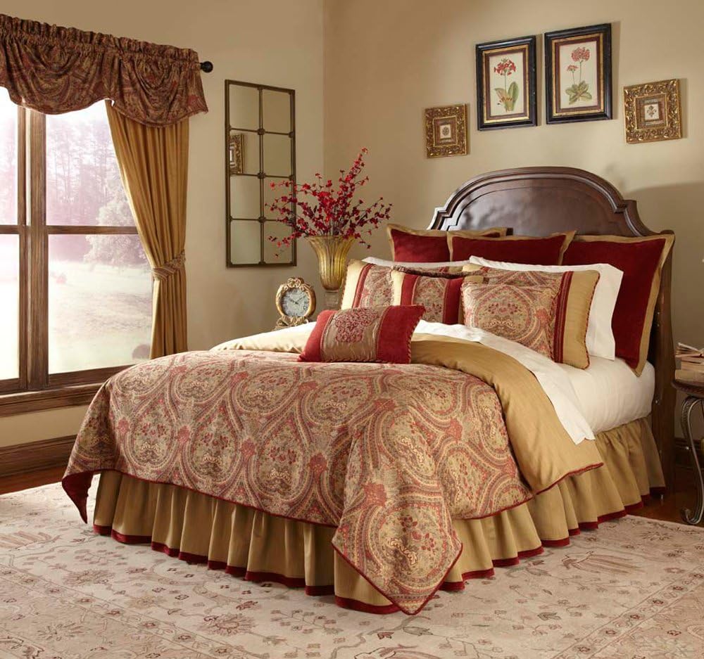 Veratex Bedroom Decorative Cordovan Euro Sham Wine Home