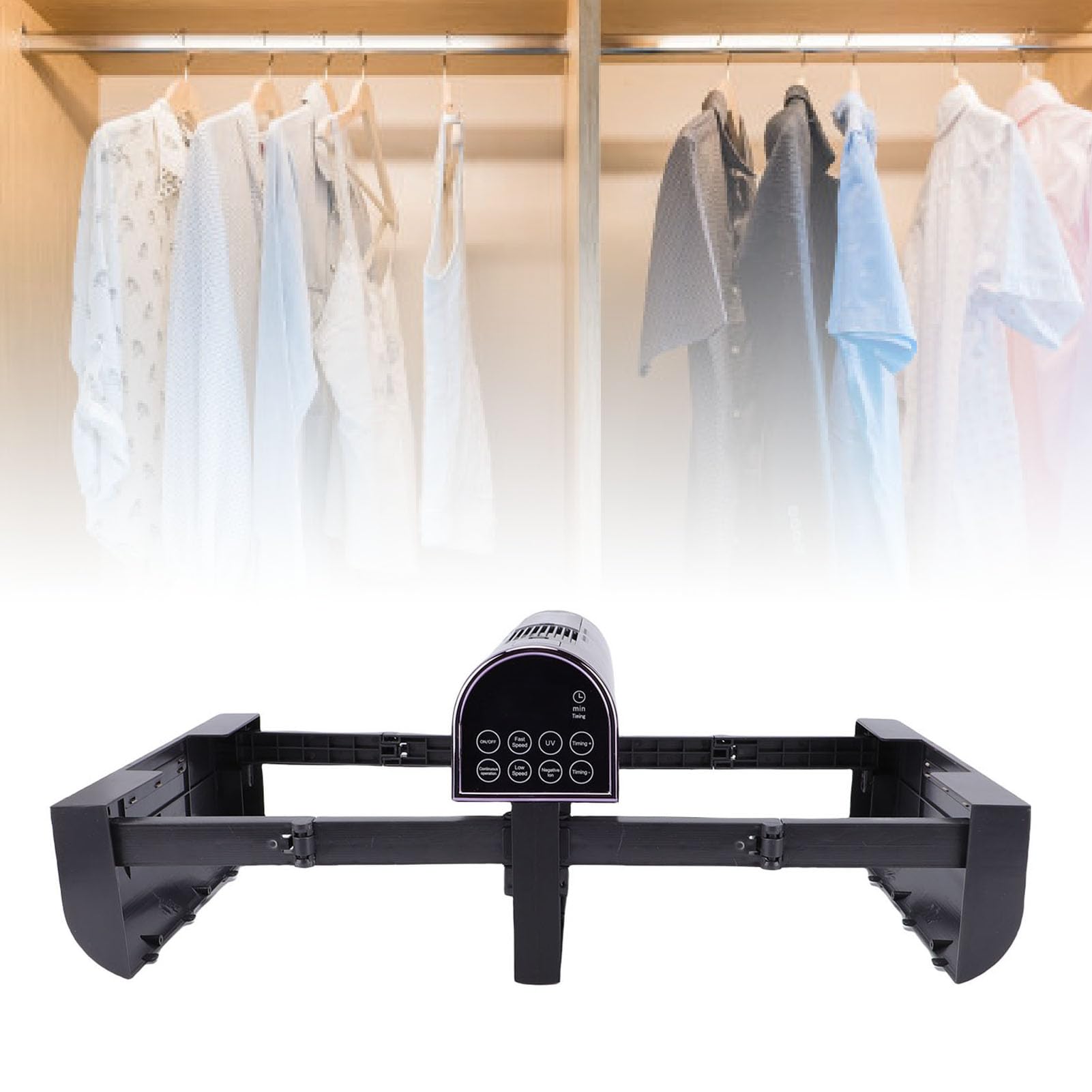 Secadora de Ropa Portátil, Mini Secadora Eléctrica Plegable con Temporizador y Control Remoto, Secadora Compacta para Viajeros, Apartamentos Pequeños, RV y Camping (GREY)