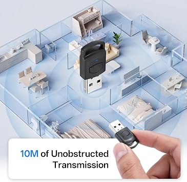 USB Bluetooth Audio Adapter for PS5/PS4/PC 5.0 Bluetooth Dongle Bluetooth Adapter with Mini Micro Bluetooth USB with Low Latency Plug & Play