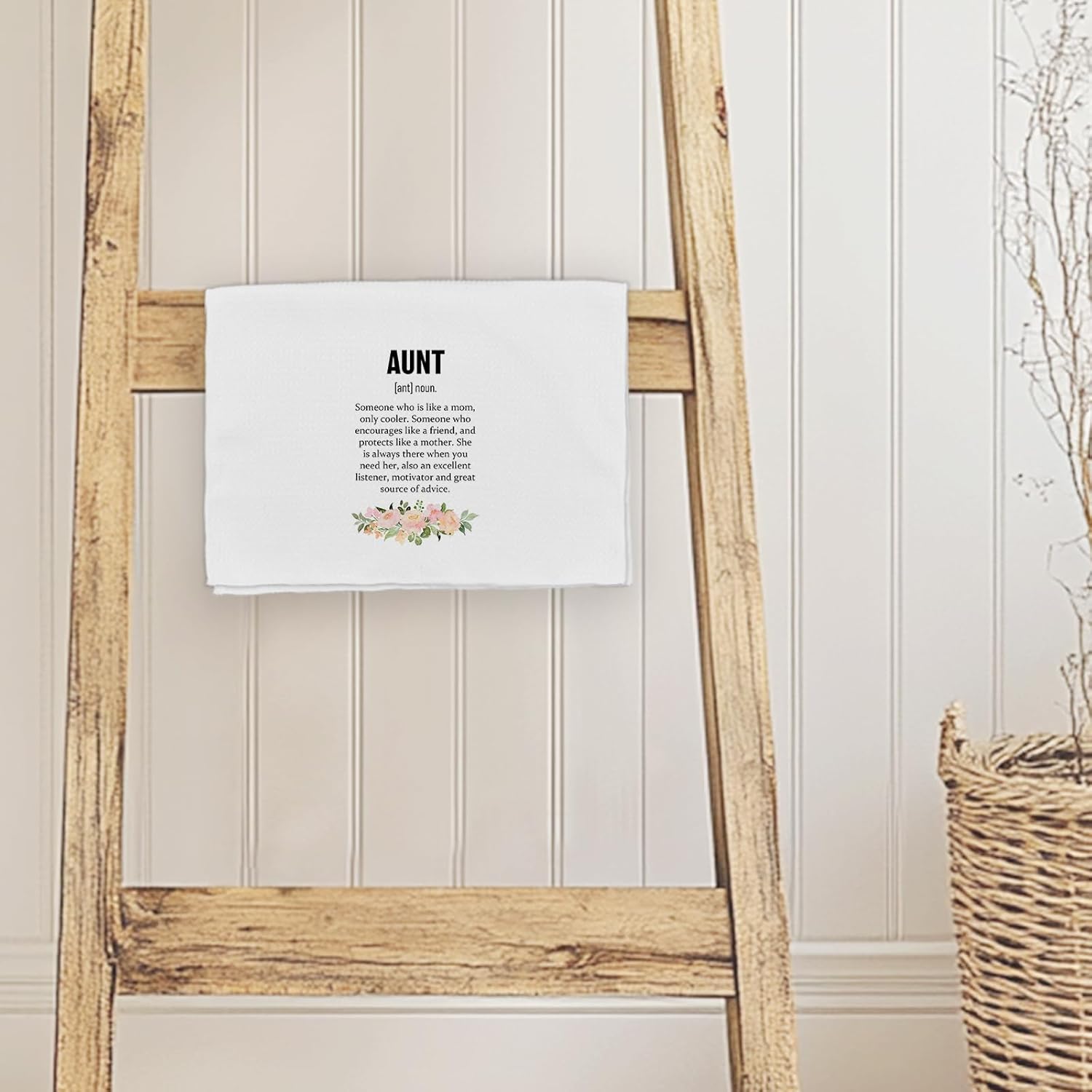 Aunt Gifts Kitchen Towels, Aunt Gifts from Niece Nephew Dish Hand Tea Towels, New Auntie Gifts for Mothers Day, Auntie Definition Decorative Towel for Bathroom Kitchen, 16x24 Inch - Image 6