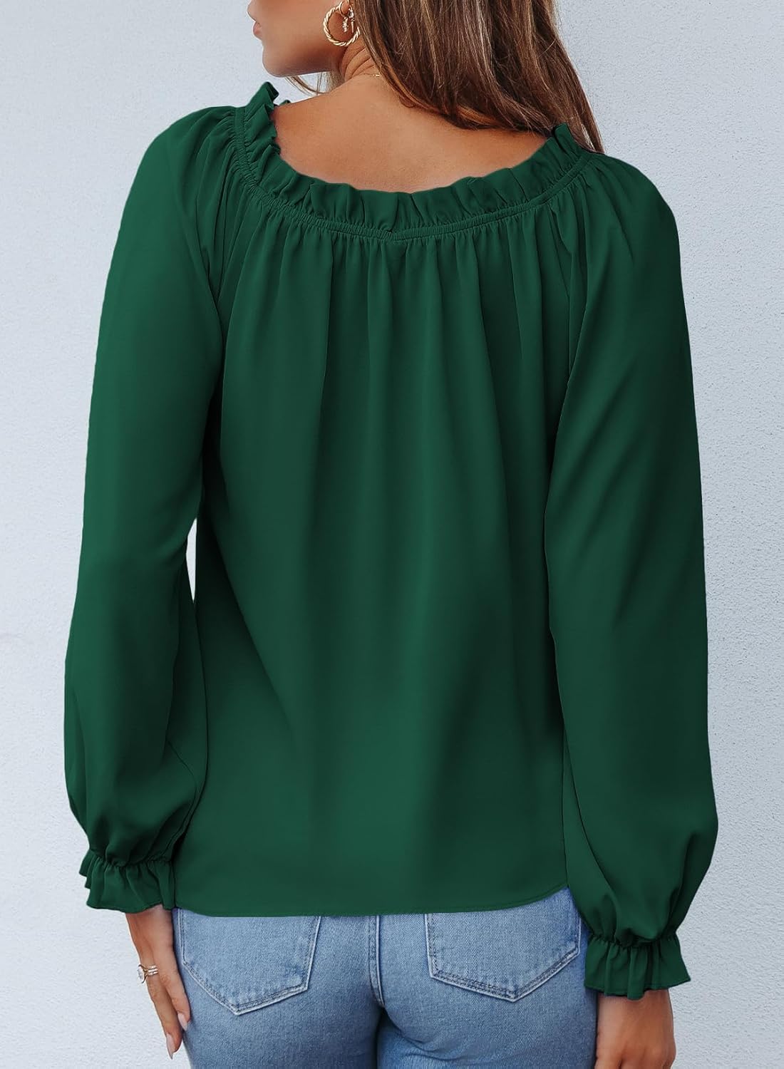 EVALESS Womens Tops Off The Shoulder Blouses for Women Dressy Casual Cute Puff Sleeve T Shirts Fashion 2026 - Image 8