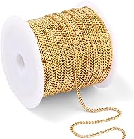 Vista 30 de Rollo de cadenas coloridas de acero inoxidable de 66 pies, acero inoxidable 304 de 0.059 pulgadas de acero inoxidable 304, cadenas trenzadas