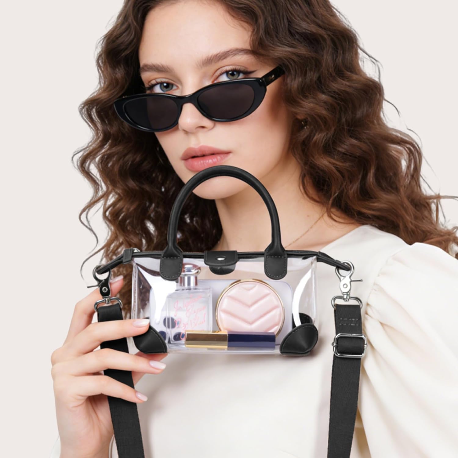 OFY Clear Bag for Stadium Approved Clear Stadium Bags for Women Small Crossbody Purse Handbags for Concerts Sports Events