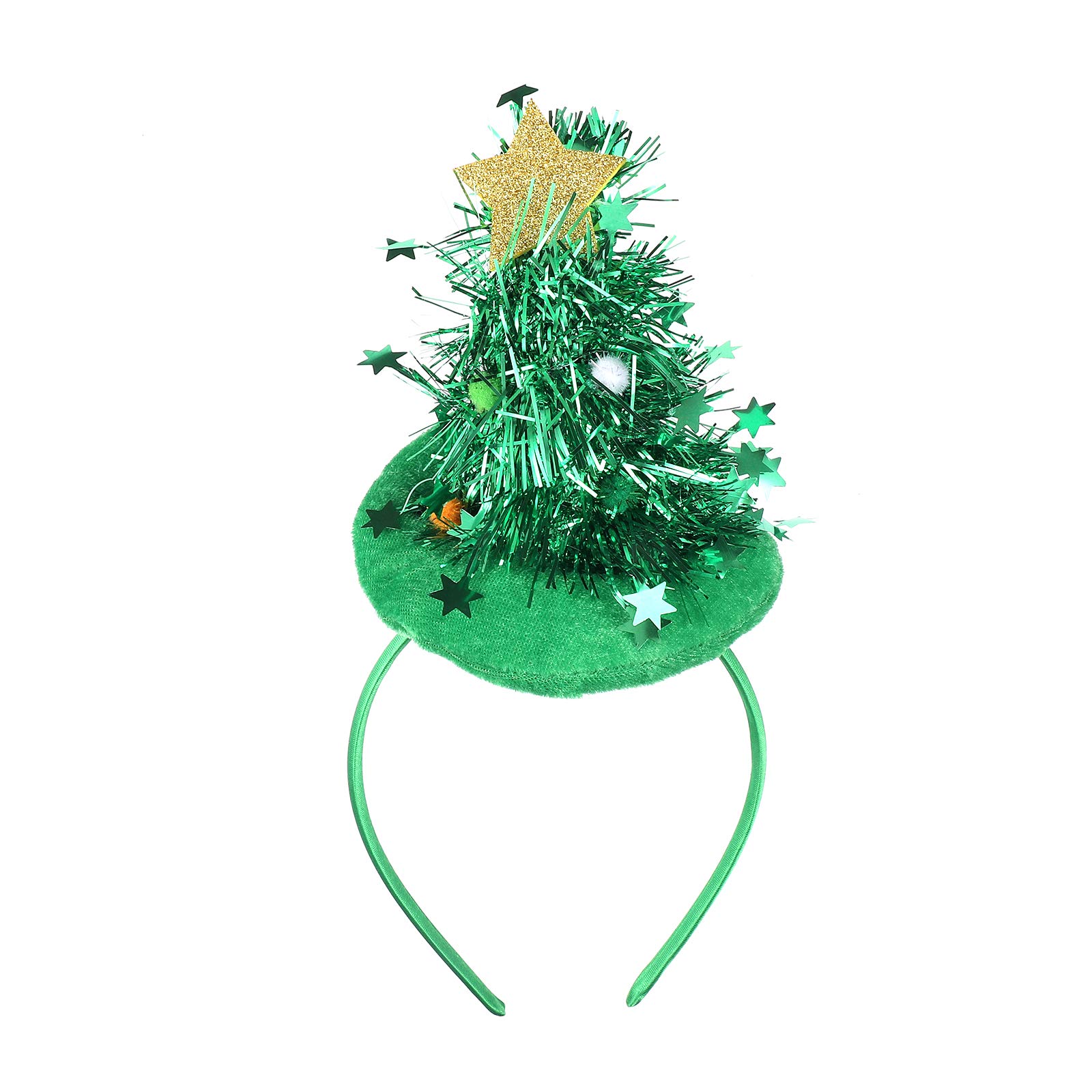 Minkissy Christmas Headband Xmas Headdress Funny Christmas Tree Hairbands  Cosplay Costume Hair Accessories Xmas Photo Props Party Gifts for Women