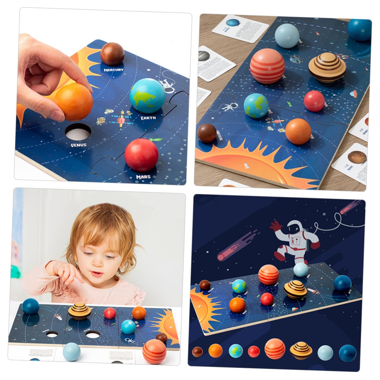 Rompecabezas de Planetas Sistema Solar 1 Juego de Madera para Niños