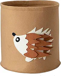 RSTJVB Pacote com 2 cestas de roupa de feltro dobráveis fofas, cesto de roupa suja com alças acolchoadas, cestas de armazenamento independentes para meninos e meninas, saco de lavanderia redondo,