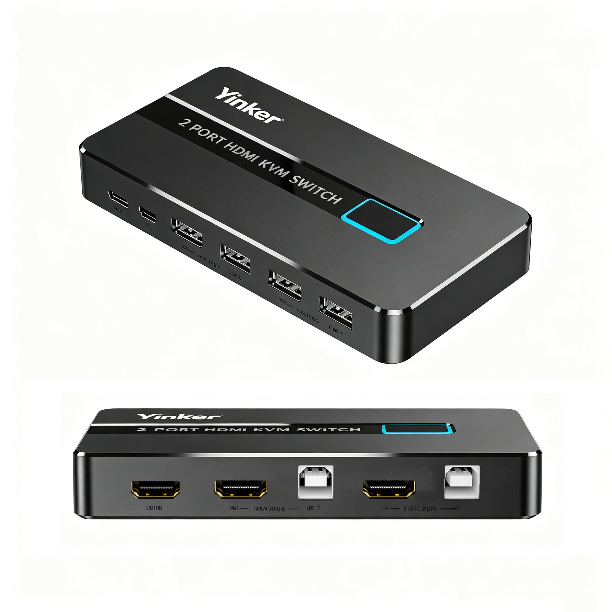 4K KVM Switch 2 Port – 4K@60Hz for 2 Computer/PCs | 4 USB ports, wired remote, 2 KVM cables included, HDR support, works with Windows/Mac/Linux/Chrome OS-image-37