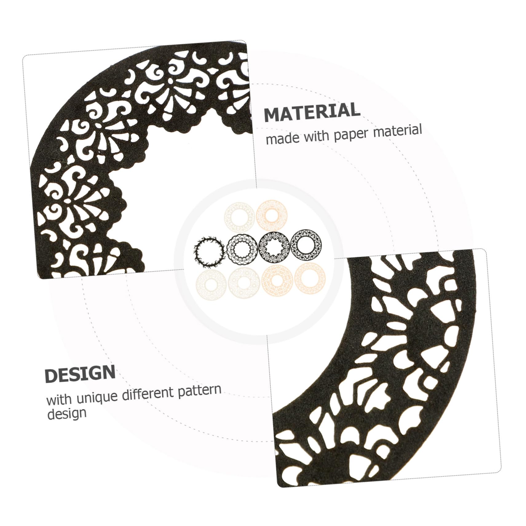 SHINEOFI 5 Sätze Hohlmaterial Papier Schrott Kunstpapier Heimwerken Kreativpapier Pauspapier Für Schnittmuster Vintage-papier Für Scrapbooking Tagebuch Notizbuch Papier 40 Blätter * 5