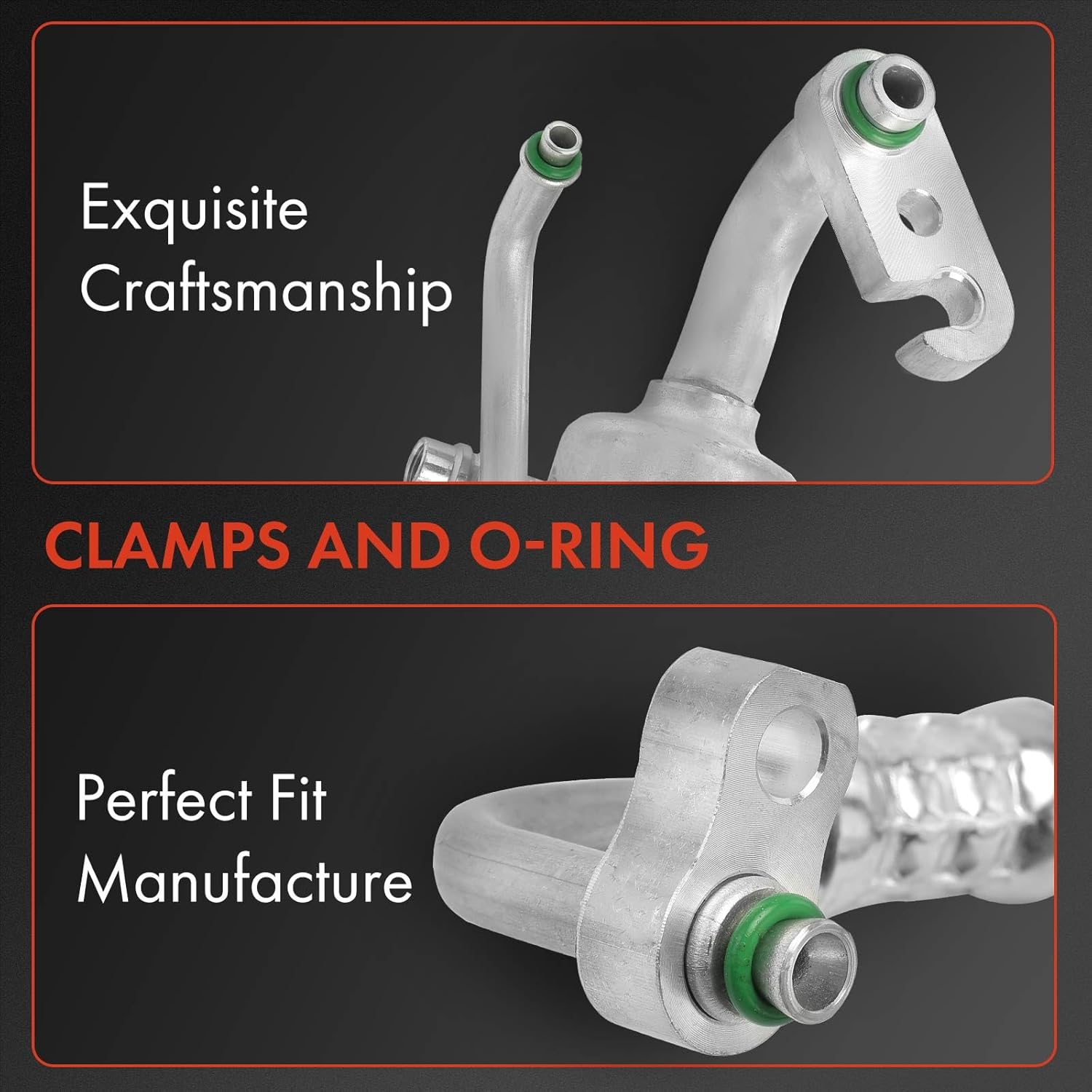 A-Premium A/C Suction Line Hose & Liquid Line Hose Assembly Compatible with Kia Soul, 2014 2015 2016, 1.6L, IHX