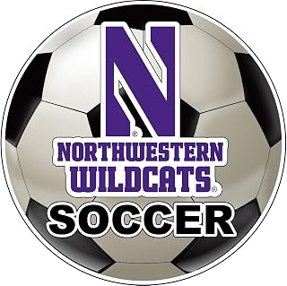 Northwestern University Wildcats 4-Inch Soccer Vinyl Decal Sticker - Officially Licensed Collegiate Product