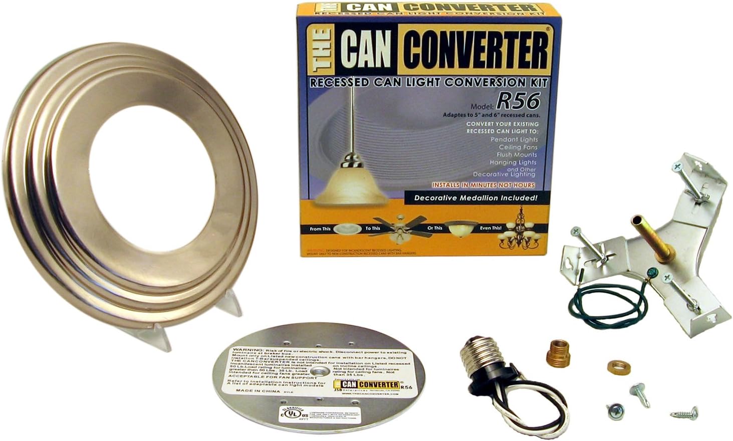 Amazon.com: The Can Converter R56 Satin Nickel Recessed Can Light ...