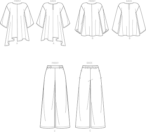 Miniatura 5 de Simplicity R10602  S9149 - Patrones de costura para pantalones y camisetas de mujer, talla K5 (8-10-12-14-16)