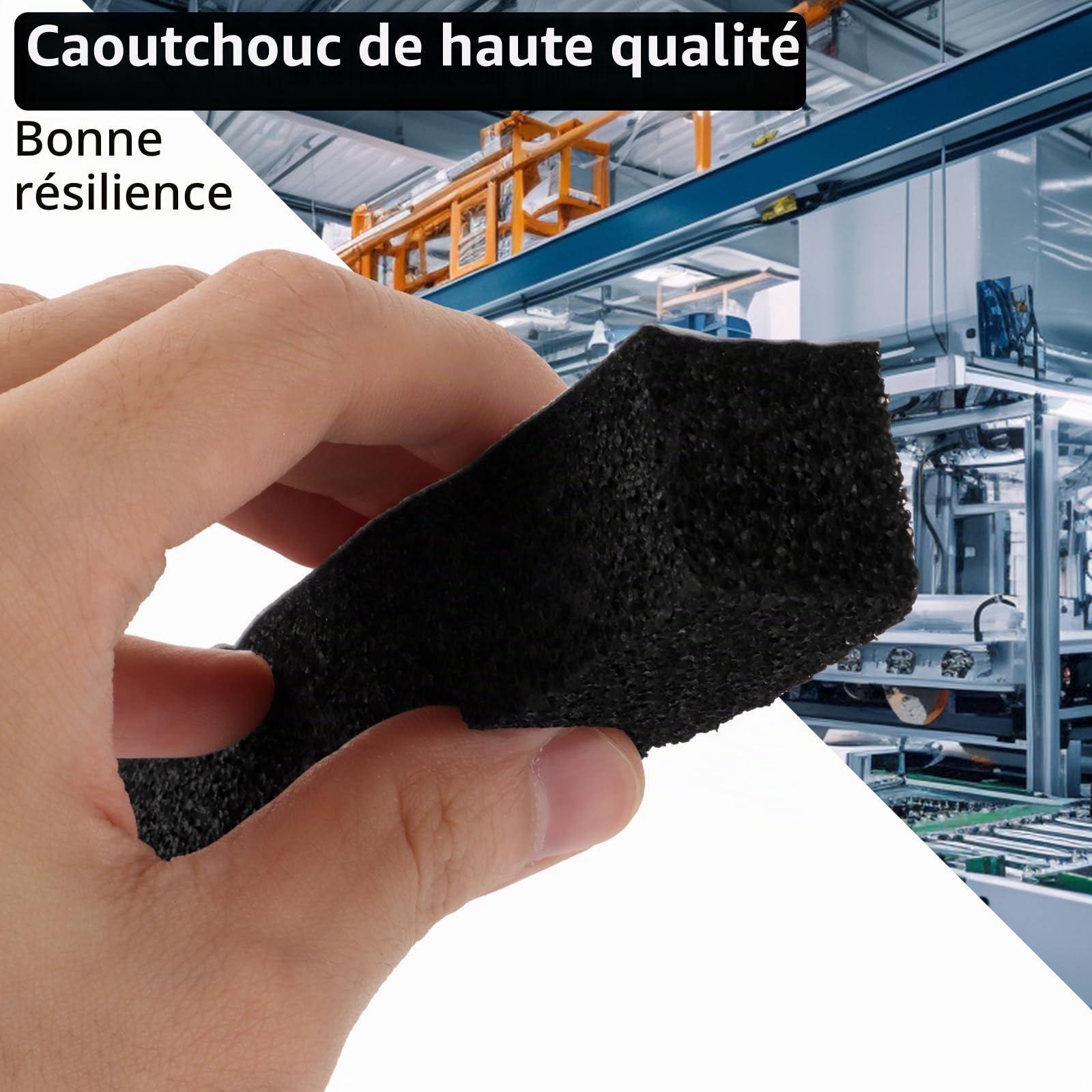 Lot De 2 Joints En Mousse Autoadhésifs De 2 M, 25 Mm (L) X 25 Mm (P), Bande D'étanchéité Pour Fenêtre En Mousse, Joint Porte, Bande D'étanchéité Autoadhésive, Mousse Autocollante