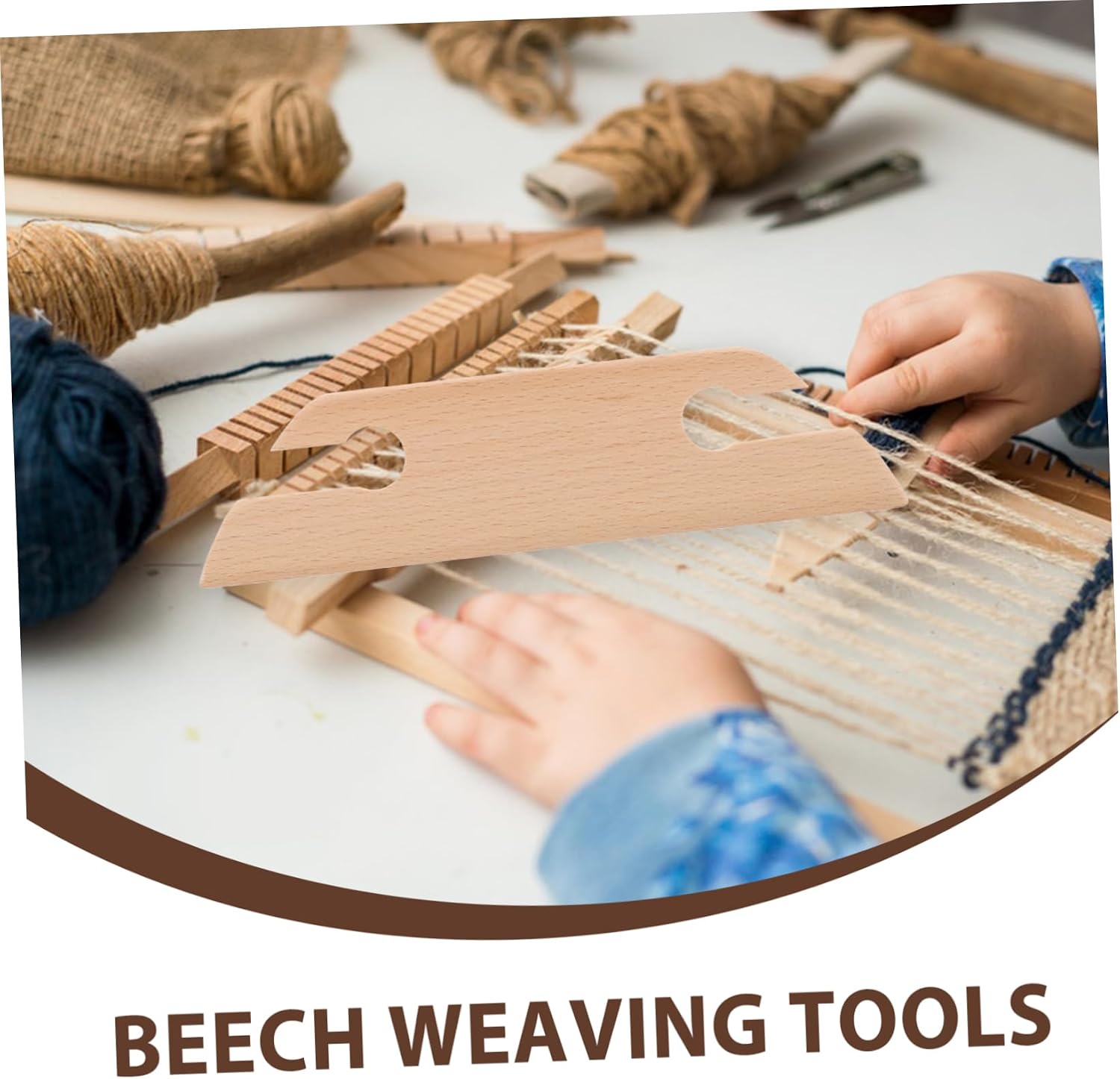 Wood Weaving Loom Shuttle Tool for Beginners Knitters Xmas DIY