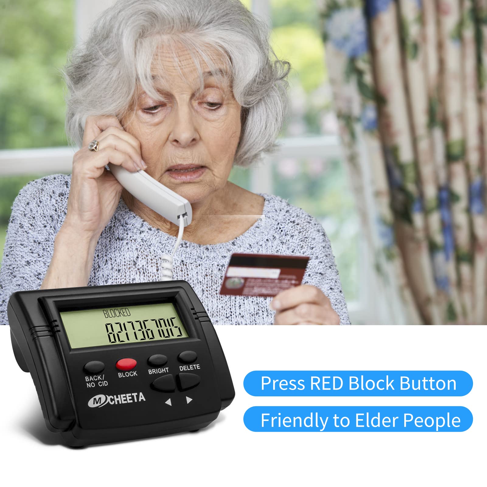 Anrufblocker für Festnetztelefone Telefon 2000 Anrufer-ID-Box Blockieren von One-Touch-Nummern Blockieren von Geräten Blockieren unerwünschter Robocalls und störender Anrufe