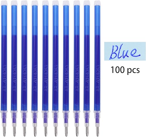 Miniatura 4 de Bolígrafos de marcado de tela borrables con calor, 100 unidades, repuestos de trazado de tela de tinta que desaparecen para crear arte y letras