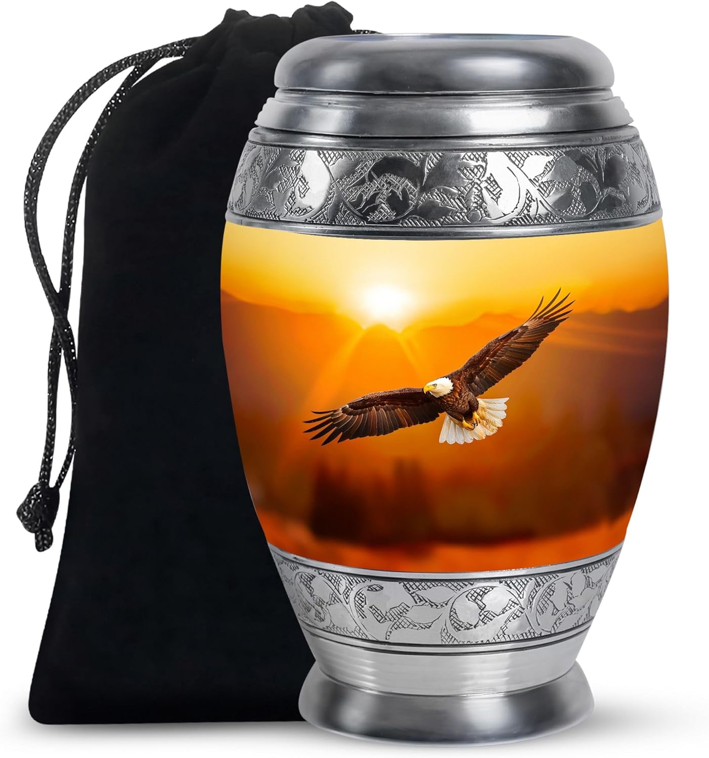 Eagle Urn - Urns for Human Ashes Adult Female - Urn for Ashes Adult Male - Adult Urns for Human Ashes Men - Cremation Urns for Burial - (10 inch Pack of 1)