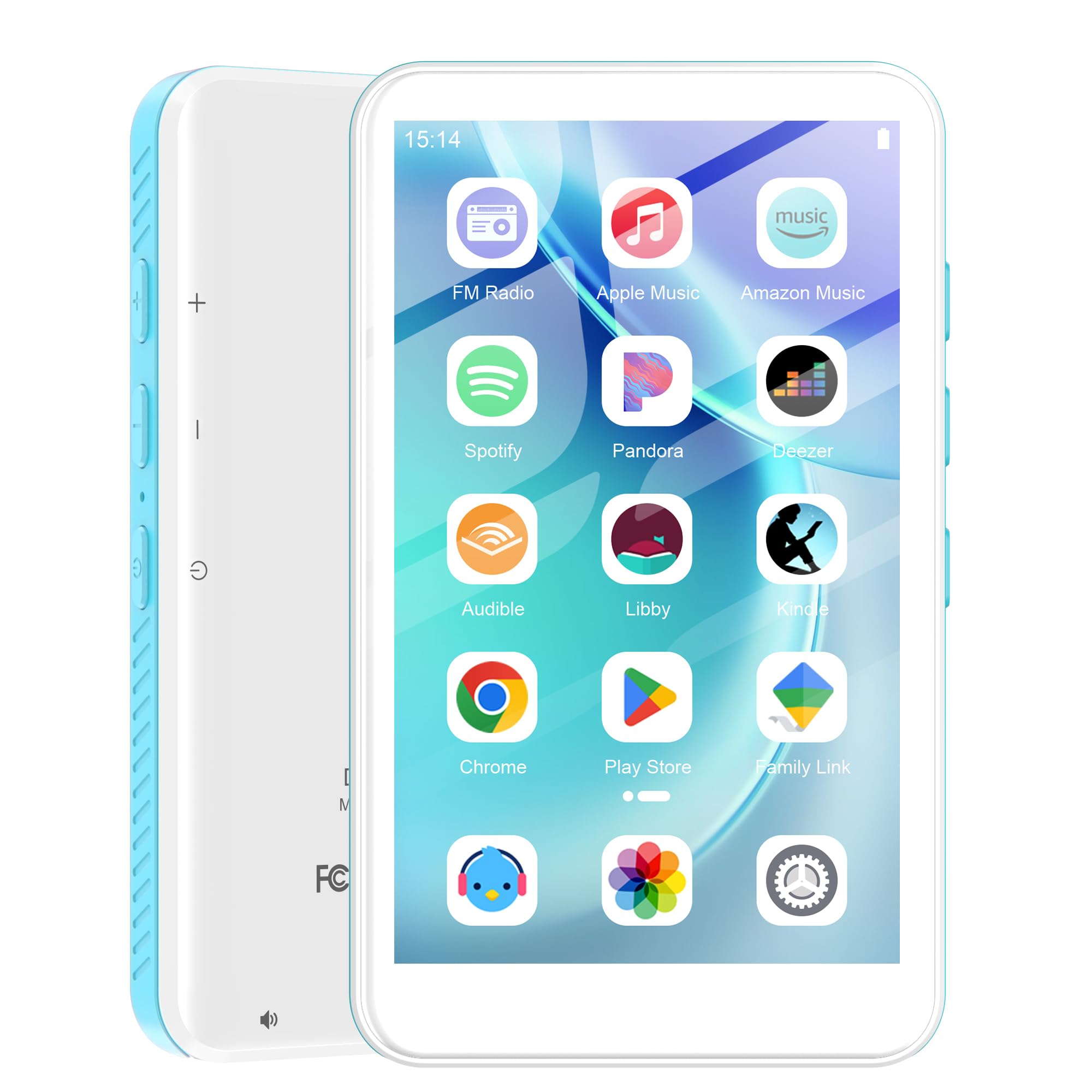 SWOFY D08 Lecteur MP3 Android 13 160 Go Bluetooth WiFi écran tactile 4 pouces compatible Spotify Audible Play Store radio FM extensible 1 To