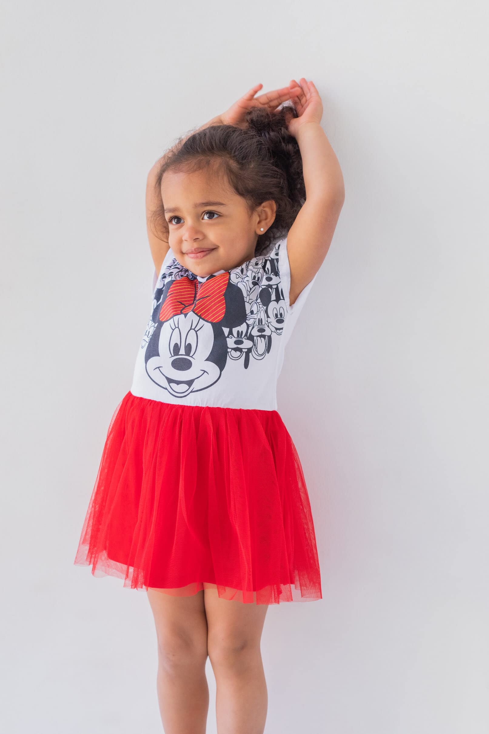 Disney Minnie Mouse Toddler Girls Dress White/Red 2T