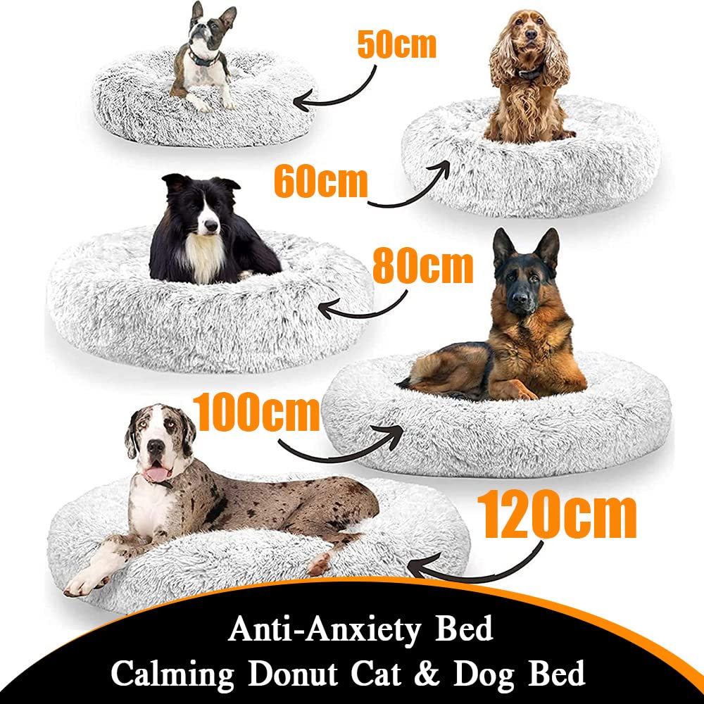 Cama Perro Gato Camas para Perros Pequeños Cama para Mascotas para Gatos Cama Redonda de Felpa Gatos Sofá para Perros Donut