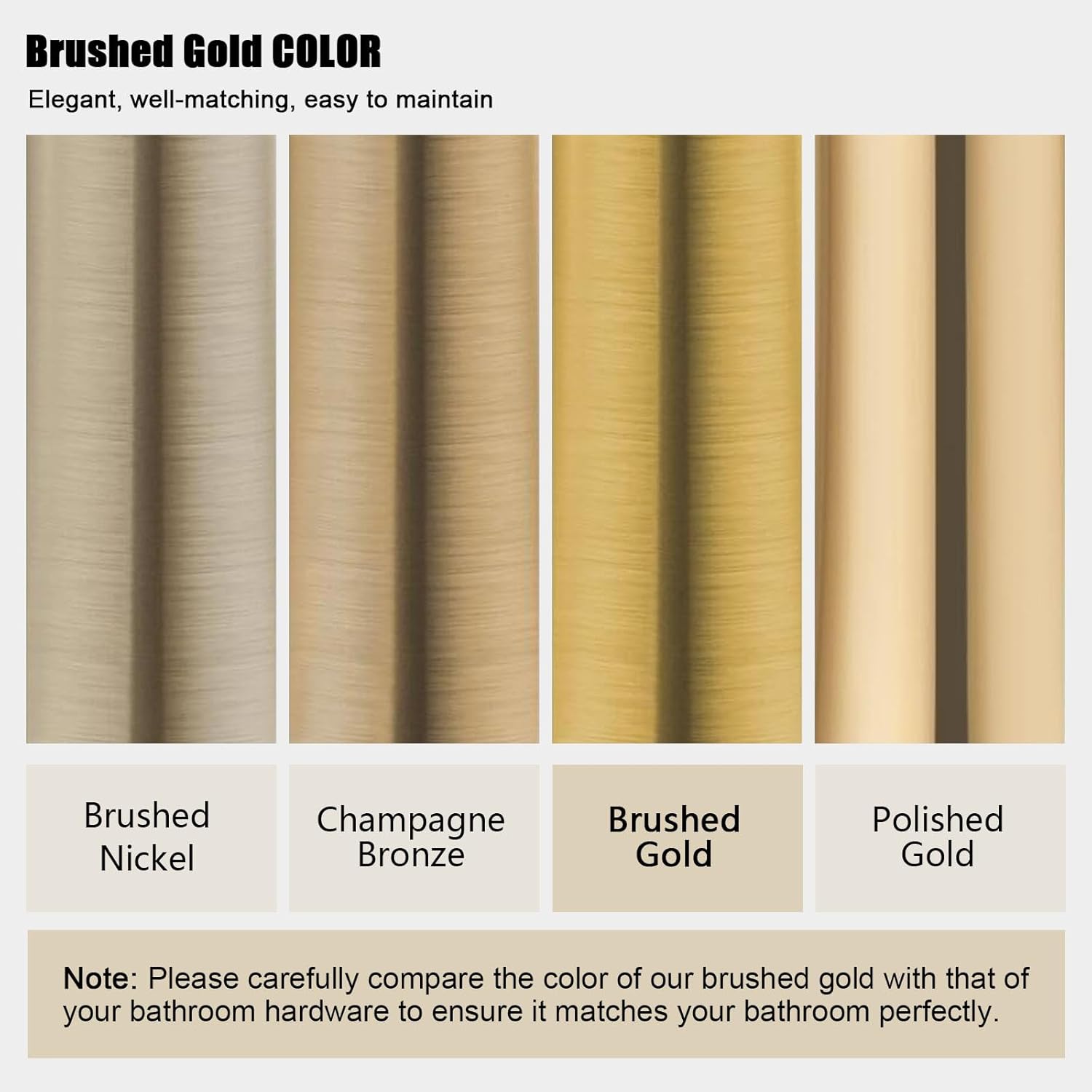 Iriber Brushed Gold Shower System Wall Mounted Shower Faucet Mixer Set with 12 Inches Rain Shower head and Handheld, Bathroom Modern Rainfall Shower Trim Kit (Contain Valve Cartridge)