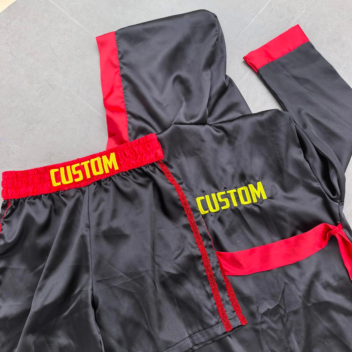 Personalized Boxing Set Robes Shorts for Kids with Embroidery Name Halloween Christmas Gift for Baby Boys