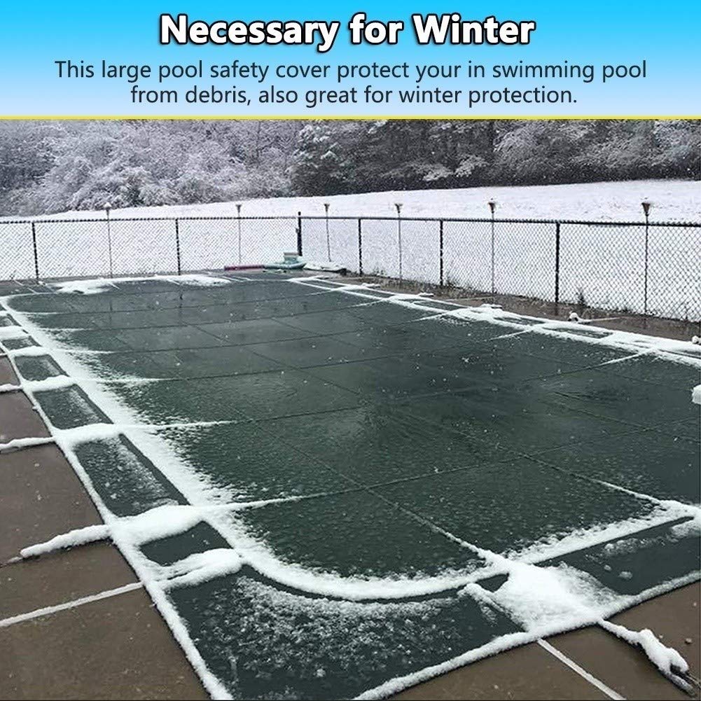 IBOWZ Cobertor Solar para Piscinas Cubierta de Piscina al Aire Libre de Invierno, Cubierta de Piscina de Seguridad de Material PP, para Garden Hotel Home, diseño de prevención de Nieve