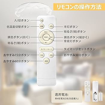 Amazon.co.jp : LEDシーリングライト 4畳-6畳 24W 【日本語説明