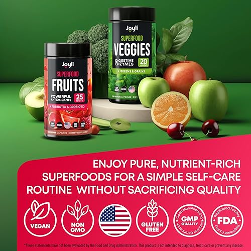 Miniatura 6 de Suplemento de frutas y verduras  Suplemento alto en fibra para inmunidad, intestino y energía  Super Rojos y Super Greens Suplementos con raíz de