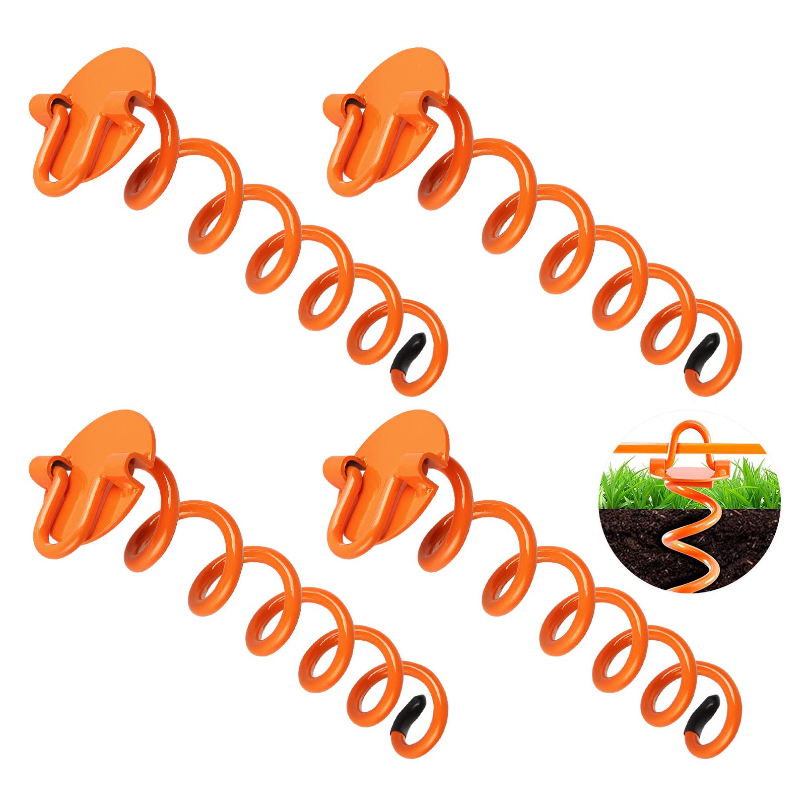 Buy ACXFOND 4PCS 15 Inch Spiral Ground Anchors Heavy Duty Ground