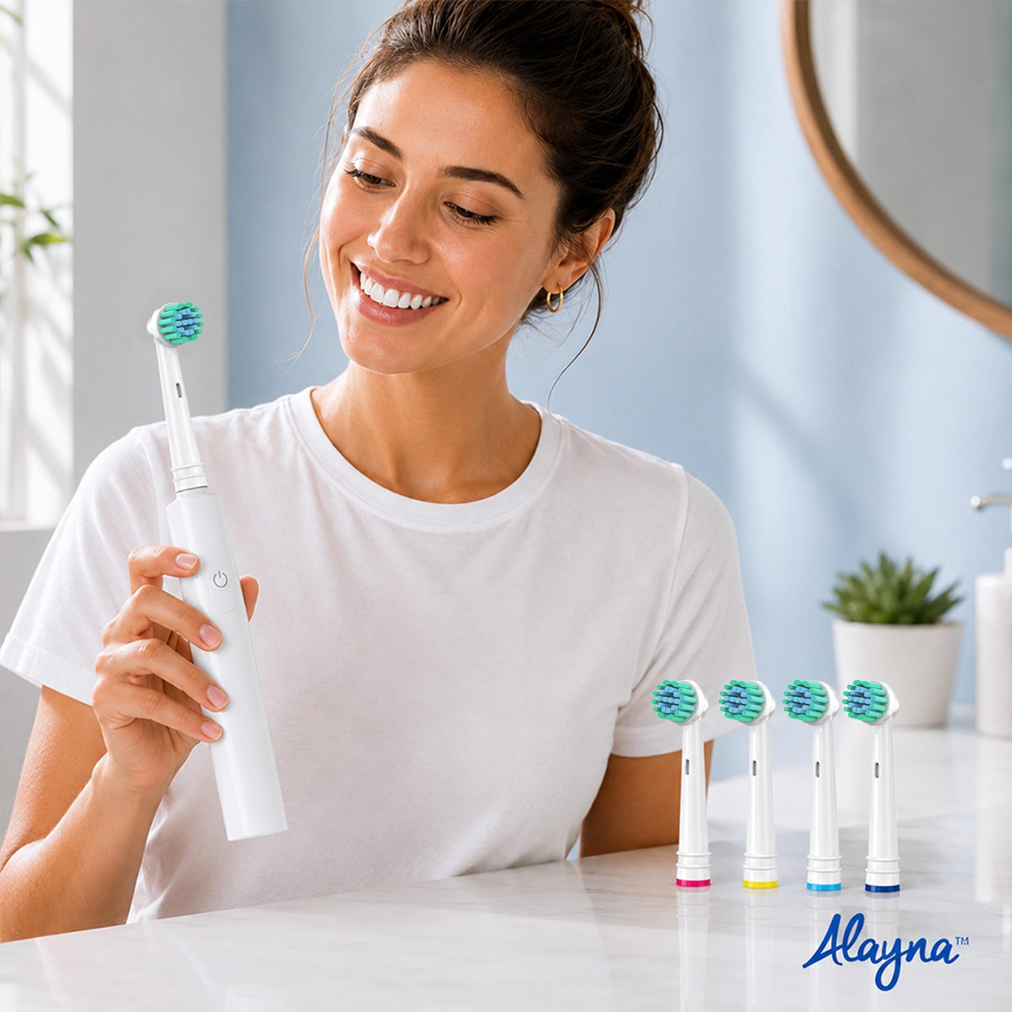 Ersatzbürstenköpfe, kompatibel mit Oral B Sensitive Gum Care elektrischen Zahnbürsten, 8 Stück, passend für Oral-B Braun 7000, Pro 1000, 9600, 500, 3000, 8000