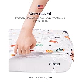 TotAha Floral Crib Sheets 2-Pack, Hypoallergenic, Silky Comfort, Buttery Soft, Calming Effect, All-Season Jersey-Knit Pink Flower Baby Sheets, Premium Stretchy 9\'\' Extra Deep Pocket