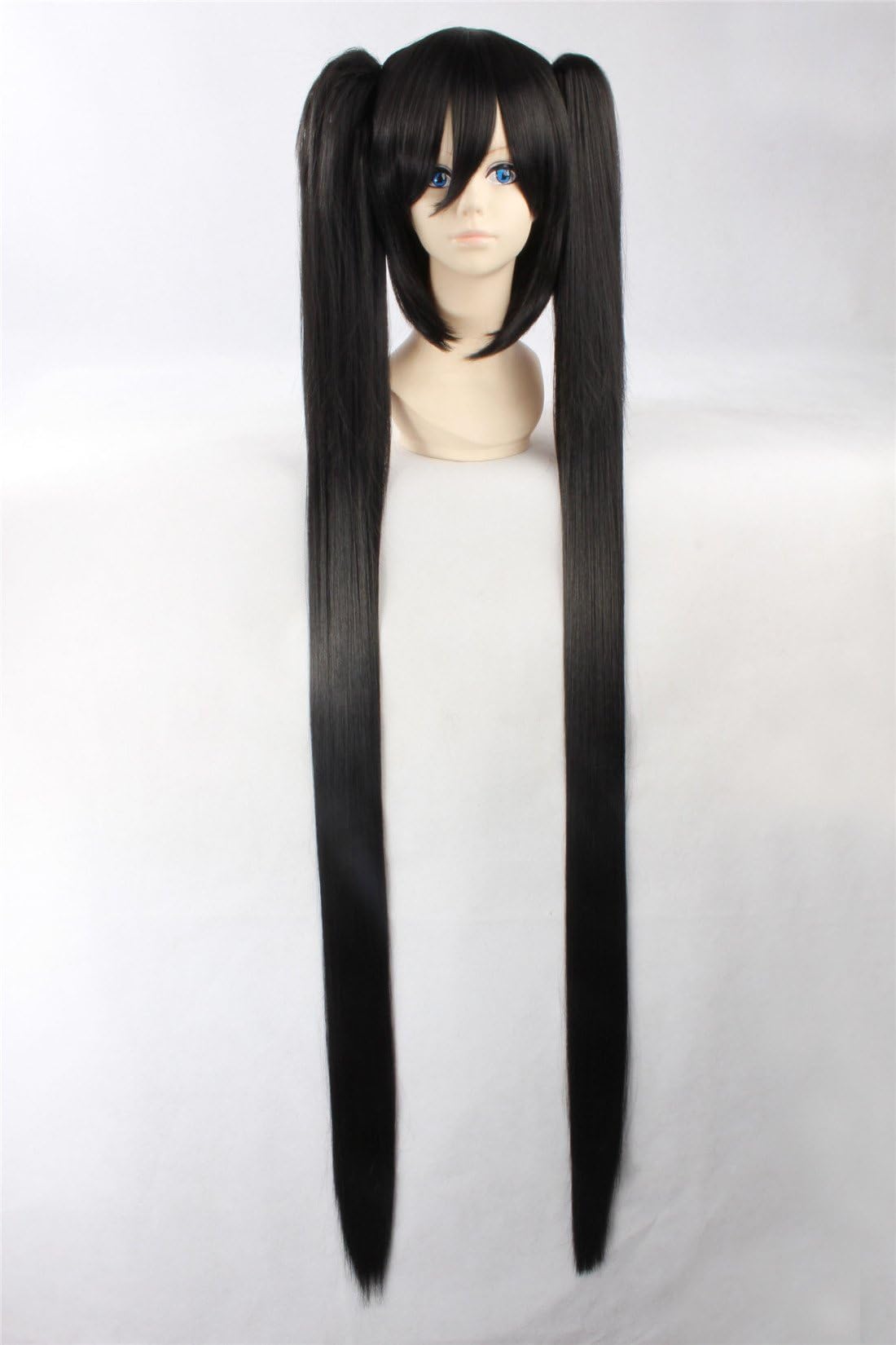 Meilifang Vocaloid Black Rock Shooter 2 Ponytails Straight Long 130cm Cosplay Wigs