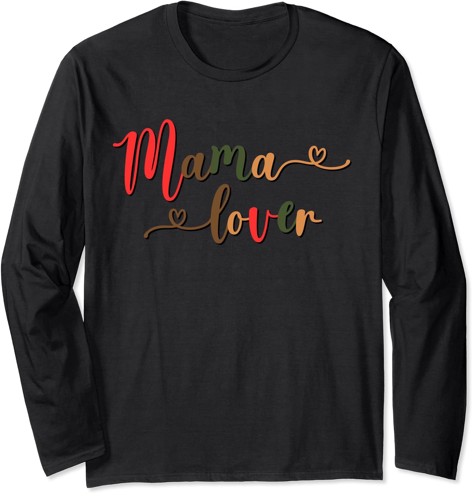 Mother Womens MamaLove Mom Grandma Mothers Long Sleeve T-Shirt
