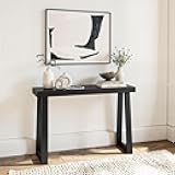 Plank+Beam Solid Wood Console Table, 46 Inch, Sofa Table, Narrow Entryway Table for Hallway, Behind The Couch, Living Room, Foyer, Easy Assembly, Black