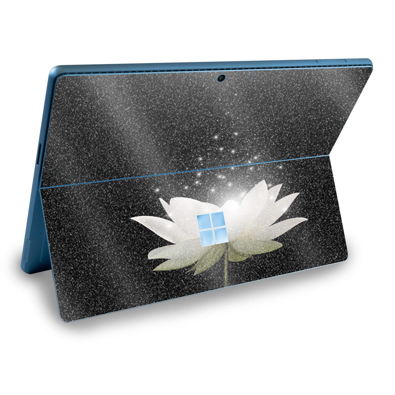 MightySkins Glossy Glitter Skin Compatible with Microsoft Surface Pro 9 (2022) - Twilight Lotus | Protective, Durable High-Gloss Glitter Finish | Easy to Apply & Change Styles | Made in The USA