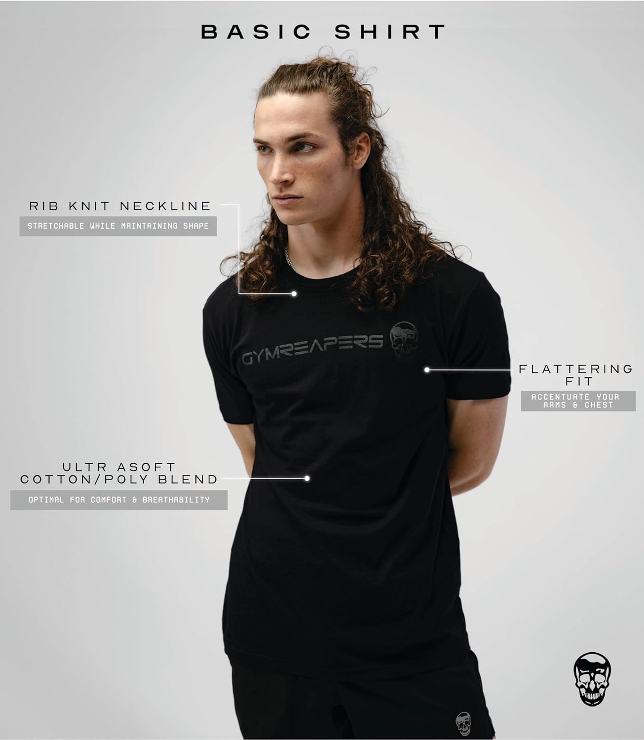 Gymreapers Moisture Wicking Short Sleeve T-Shirt for Men - Crew Neck Workout Shirts - Casual Gym Cotton Everyday Tee - Image 5