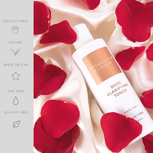 Miniatura 6 de Rose Clarifying Toner - Tónico facial de limpieza profunda, equilibrio de pH, fórmula hidratante con hamamelis y aloe para limpieza profunda de