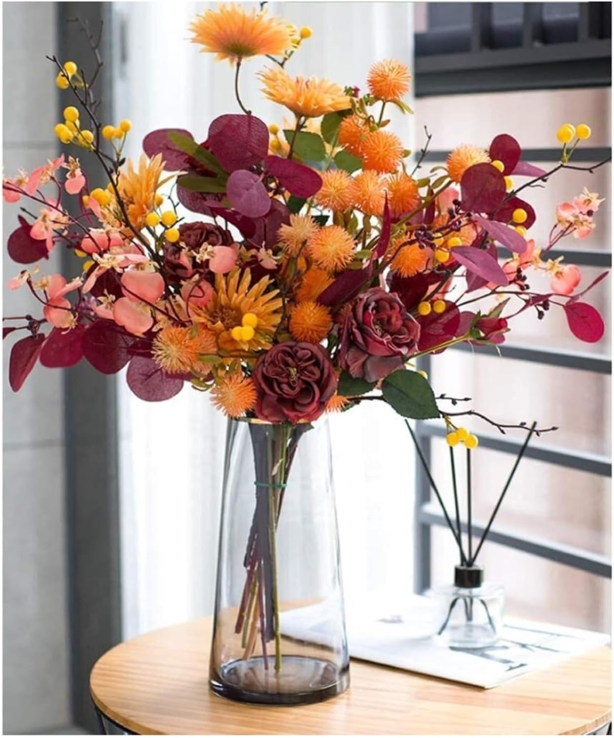 造花 フェイクフラワー ライト ラグジュアリー ブーケ フラワーアレンジメント ローズ シミュレーションフラワーセット ハンドブーケ