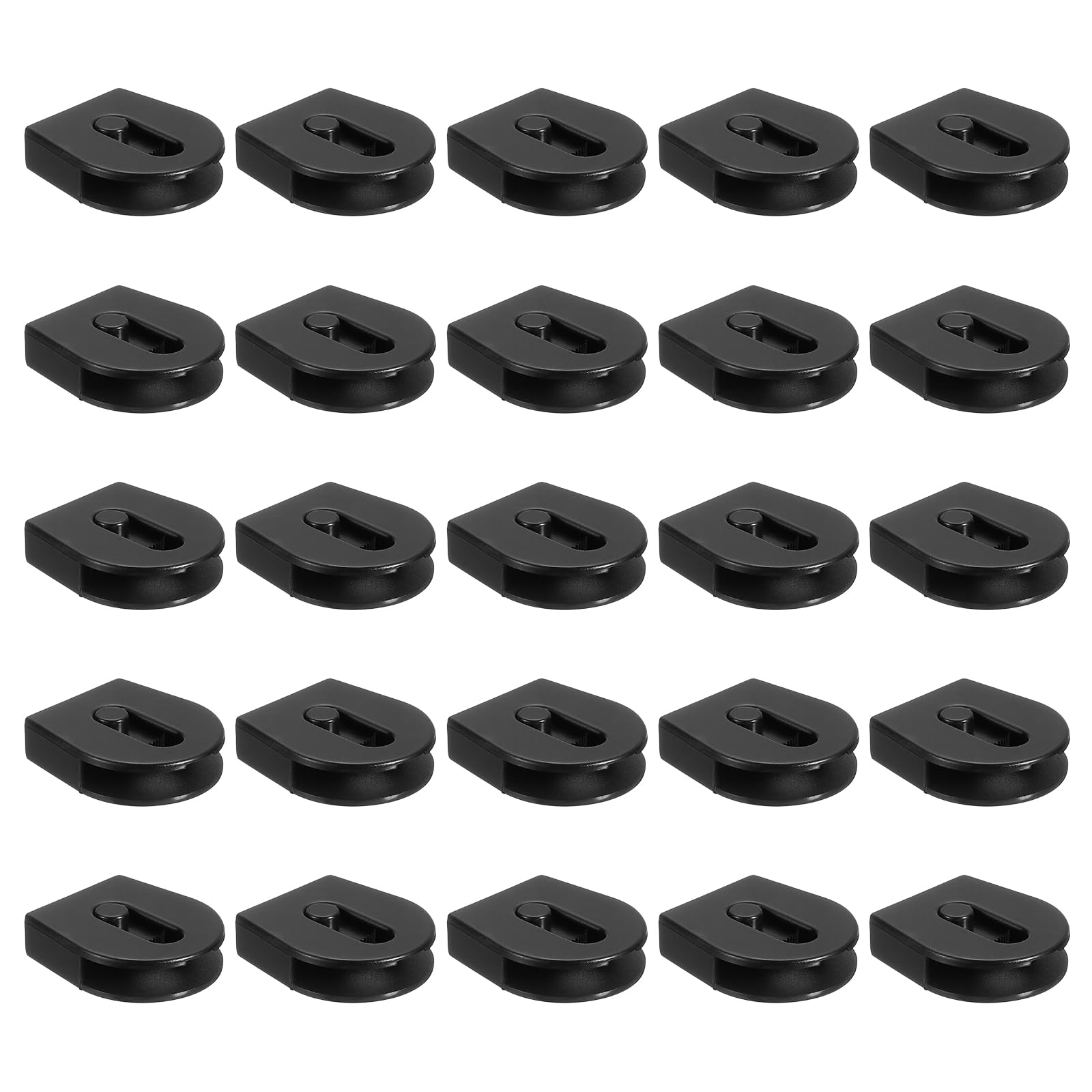 uxcell 30 Pcs Wheeled Cord Locks for Drawstring Plastic Toggle Slider Stopper End Cord Slider Replacement for Backpack Shoelace Hat Bungee Shock Cord,
