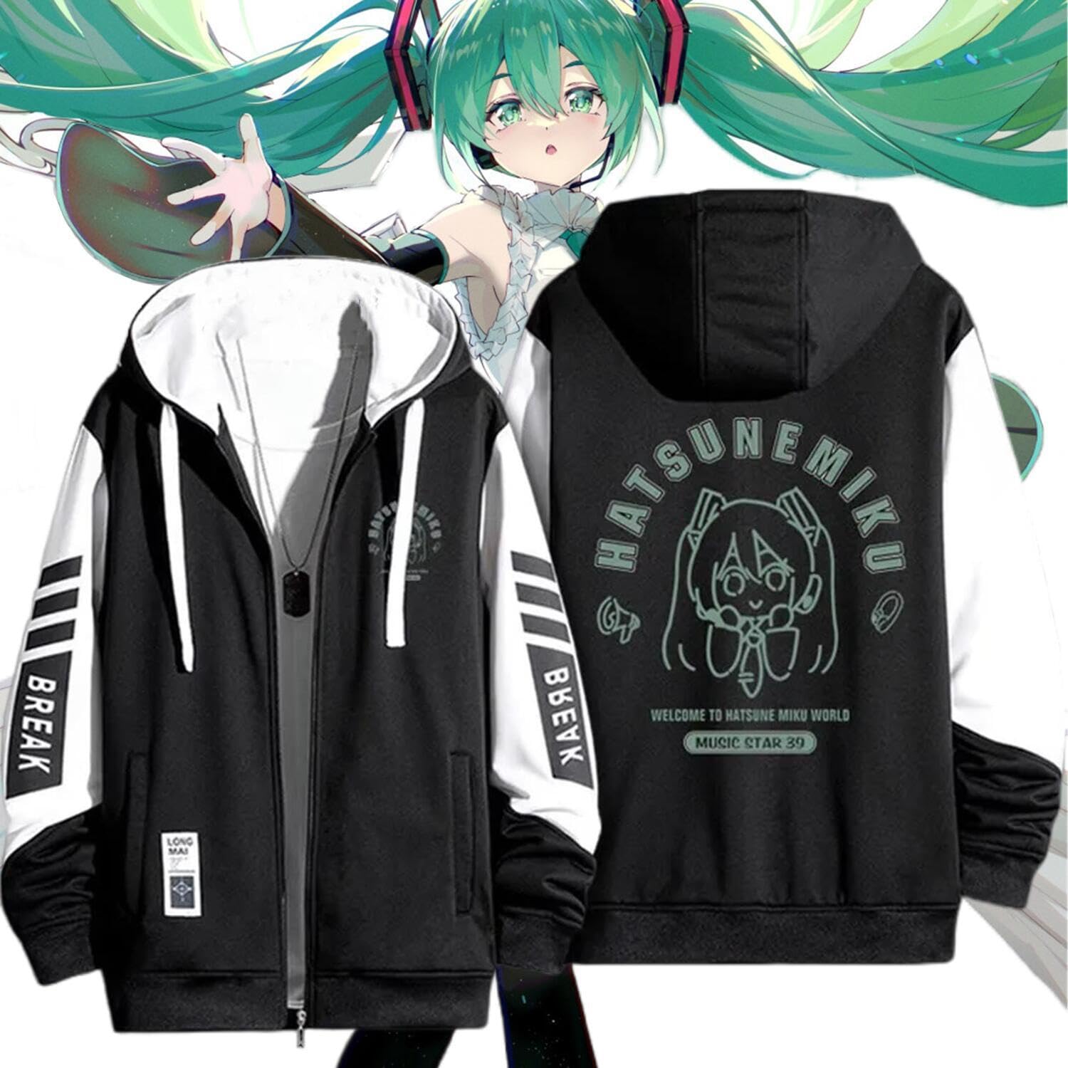 初音ミク MIKU 2018 フード付きパーカー Lサイズ Amazon.co.jp: 初音ミク MIKU パーカー 長袖 コート ジャケット