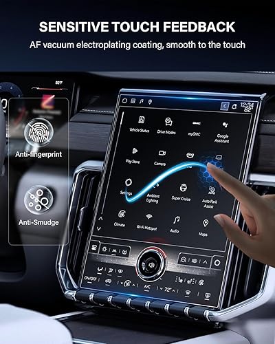 Vista 138 de 1 protector de pantalla de cristal templado brillante de 13.4 pulgadas para Silverado & Sierra 2500HD 3500HD 2022~2026 (sin botones en la pantalla)