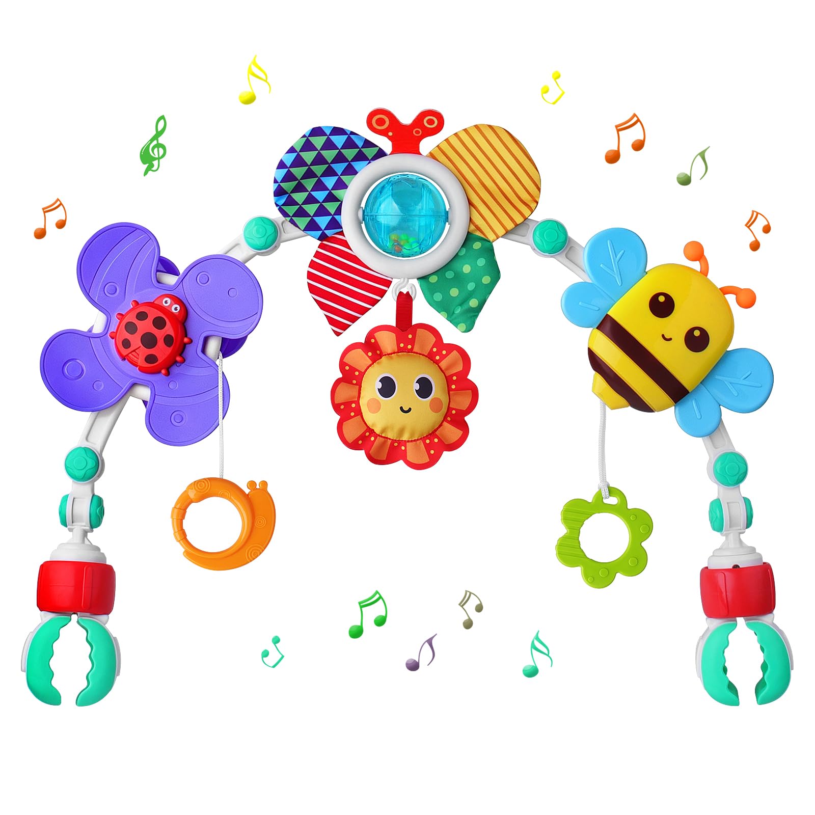Music Mobile Baby Arch Pram Toys Clip on Cot Activity Bar for Babies — image 1