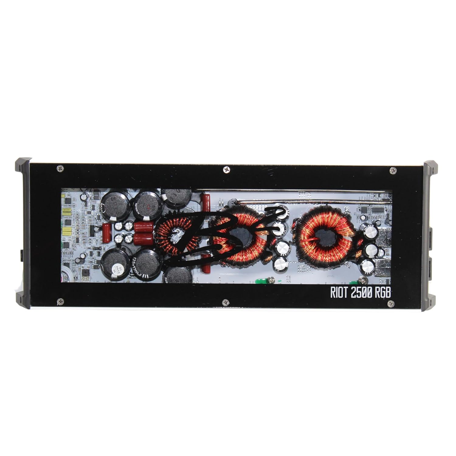 RIOT Series 2500W 1-Ohm Class D Monoblock Amplifier w/RGB LED Lights