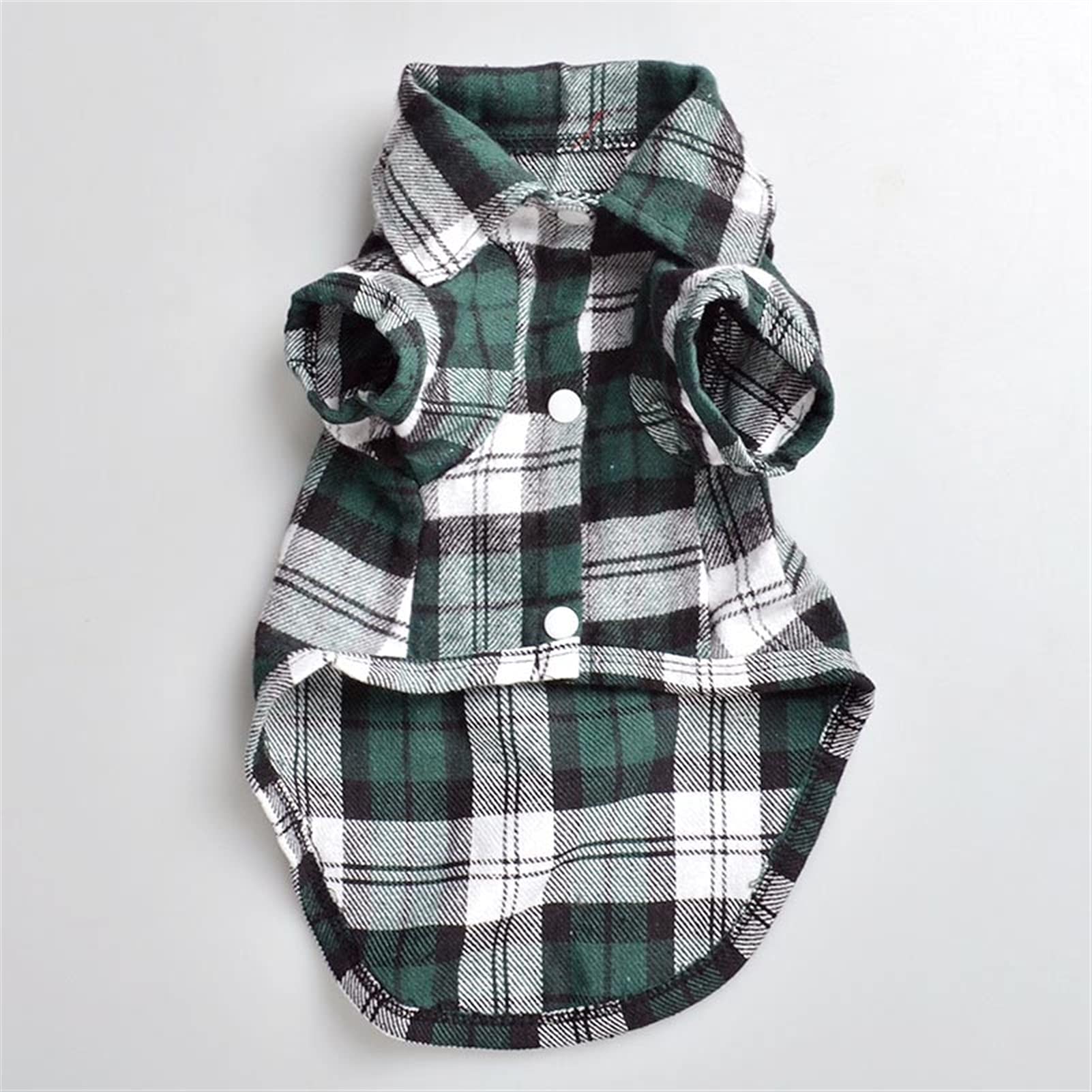 Chemise pour chien vert XS contre les coups de soleil - Look classique à carreaux